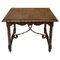 19th Century Spanish Walnut Side Table with Turned Legs and Beveled Top 1