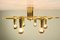 Plafón vintage dorado con seis luces de Cosack, Imagen 3