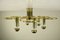 Vintage 6-Light Gilded Flush Mount from Cosack, Image 1