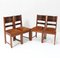 Art Deco Haagse School Oak Dining Room Chairs, 1920s, Set of 4 1