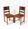 Art Deco Haagse School Oak Dining Room Chairs, 1920s, Set of 4 8