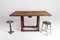 Vintage Industrial Wood & Iron Dining Table Desk 10