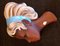 Vintage Ceramic Model 3675 Wall Mask of Young Woman With Blue Hairband, 1950s 1