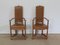 Renaissance Style Caquetoires Armchairs in Blond Oak, Late 19th Century, Set of 2 1