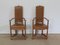 Renaissance Style Caquetoires Armchairs in Blond Oak, Late 19th Century, Set of 2, Image 1