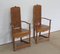 Renaissance Style Caquetoires Armchairs in Blond Oak, Late 19th Century, Set of 2 2