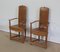 Renaissance Style Caquetoires Armchairs in Blond Oak, Late 19th Century, Set of 2 3