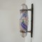 Japanische Mid-Century Friseur Wandlampe aus Glas 1