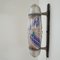 Japanische Mid-Century Friseur Wandlampe aus Glas 2