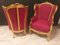 Louis XV Style Golden Wood Lounge Chairs, Set of 2, Image 6