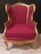Louis XV Style Golden Wood Lounge Chairs, Set of 2 1