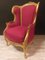 Louis XV Sessel aus goldenem Holz, 2er Set 5