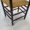 Antique Modernist Oak and Rush Side Chair, 1910s, Image 8