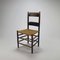 Antique Modernist Oak and Rush Side Chair, 1910s, Image 2