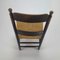 Antique Modernist Oak and Rush Side Chair, 1910s, Image 4