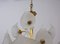 Lámpara de araña italiana Mid-Century de latón y cristal de Murano, años 70, Imagen 6
