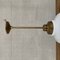 Antique German Two-Tone Pendant Light with Brass Stem, Image 6