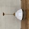 Antique German Two-Tone Pendant Light with Brass Stem 1