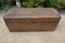 Rustic Solid Oak Dome Top Coffer Trunk or Chest, 1700s 1