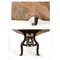 Large Wooden and Cast Iron Industrial Table, Image 5