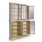 Large Wood and Glass Wardrobe with White Patina 2