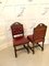 Antique Victorian Carved Oak Side Chairs, Set of 2 2