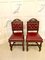 Antique Victorian Carved Oak Side Chairs, Set of 2 3