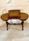 ​​Antique Victorian Freestanding Inlaid Burr Walnut Kidney Shaped Writing Table 4