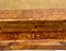 Mesa de escritura en forma de riñón victoriana antigua de madera nudosa con incrustaciones, Imagen 12