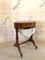 Antique Victorian Burr Walnut Work Table 18