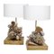 Brass and Seashell Table Lamps, Spain, 1980, Set of 2 1