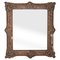 Espejo rectangular de madera tallada a mano, años 70, Imagen 1