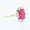 French Art Deco Diamonds and Verneuil Ruby 18 Karat Yellow Gold Ring, 1925, Image 8
