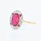 French Art Deco Diamonds and Verneuil Ruby 18 Karat Yellow Gold Ring, 1925, Image 6