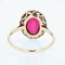French Art Deco Diamonds and Verneuil Ruby 18 Karat Yellow Gold Ring, 1925, Image 10