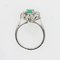 Emerald and Diamonds 18 Karat White Gold Cluster Ring, 1970s, Image 10