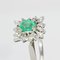 Emerald and Diamonds 18 Karat White Gold Cluster Ring, 1970s, Image 7