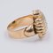 Antique 18K Yellow Gold Ring with Diamond, 1940s, Image 4