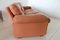 Coronado Salmon Pink Leather Three-Seater Sofa by Tobia Scarpa 6
