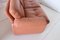 Coronado Salmon Pink Leather Three-Seater Sofa by Tobia Scarpa 5
