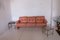 Coronado Salmon Pink Leather Three-Seater Sofa by Tobia Scarpa, Image 10