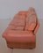 Coronado Salmon Pink Leather Three-Seater Sofa by Tobia Scarpa 4