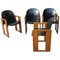 Dialogo Black Leather Chair by Tobia Scarpa for B&B Italia, 1970s 1