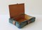 Turquoise Marbled Wood and Nature Wood Box, 1940s 8