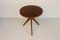 Mid-Century Rosewood Tripod Round Italian Coffee Table, 1950s, Image 2