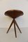 Runder italienischer Mid-Century Palisander Dreibein Couchtisch, 1950er 3