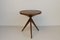 Runder italienischer Mid-Century Palisander Dreibein Couchtisch, 1950er 7