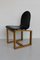 Mid-Century Italian Chair with Cubic Wood Structure and Curved Seat, 1970s 2