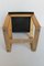 Mid-Century Italian Chair with Cubic Wood Structure and Curved Seat, 1970s, Image 8
