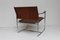 Steel and Brown Leather Amiral Easy Chair by K Mobring for IKEA, Sweden, 1967, Set of 2 3